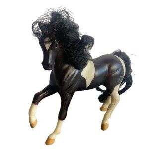 Breyers Reeves Black & White Horse Foal Figurine 5" Vintage Plastic Pony Collect